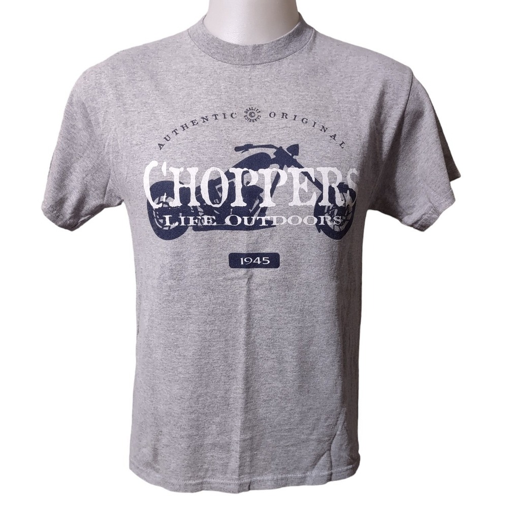 Delta Pro Weight T-Shirt Mens Medium Choppers Motorcycle Life Outdoors 1945 Gray